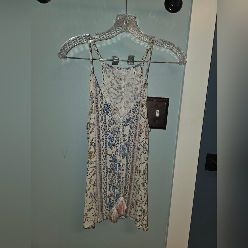 Floral Print Cream Blue Women’s Camisole